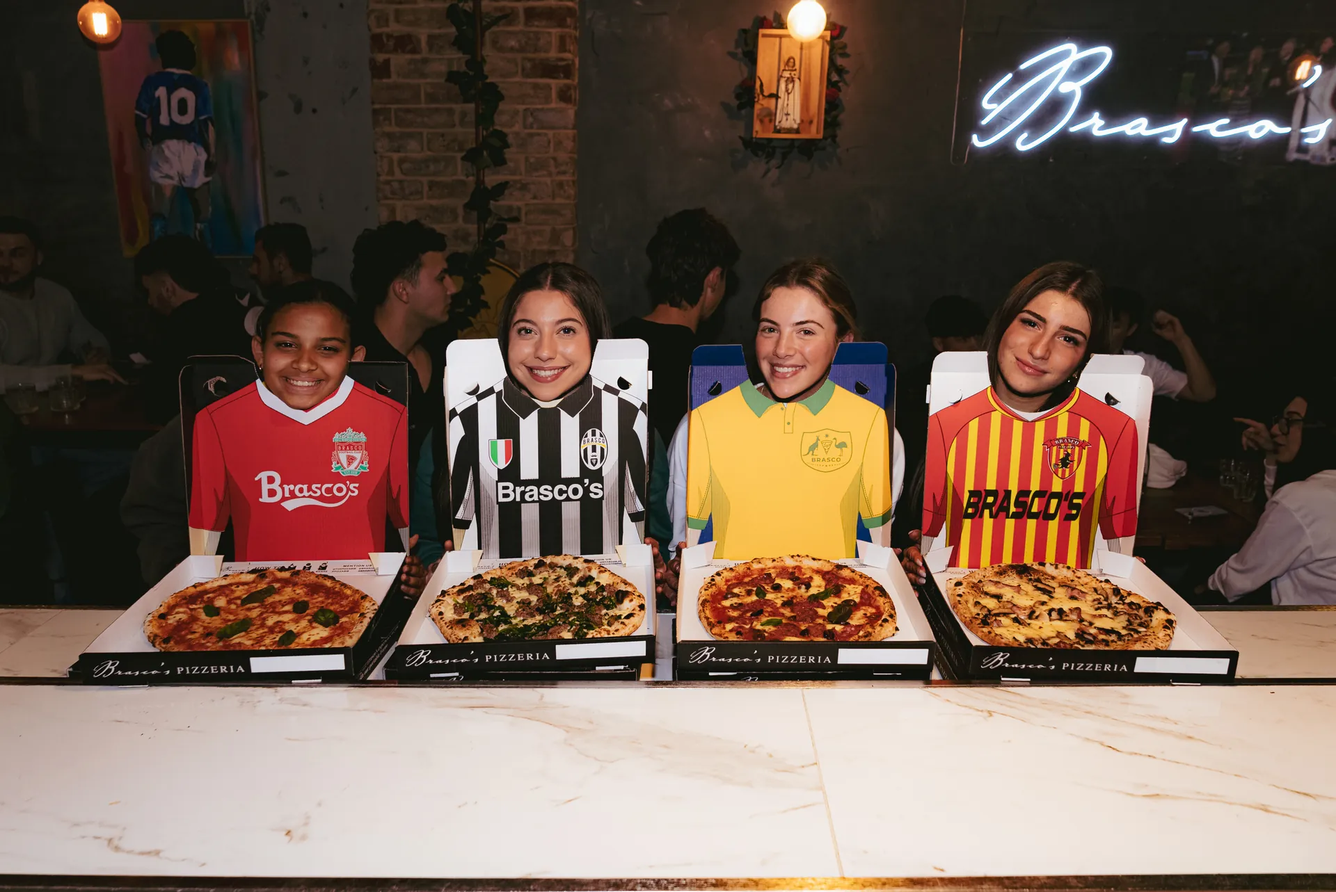 Easy-tear patented pizza bib neck piece
